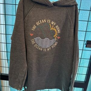 Roxy Girl's Runaway People Hoody - Mood Indigo - NWOT Size L 12